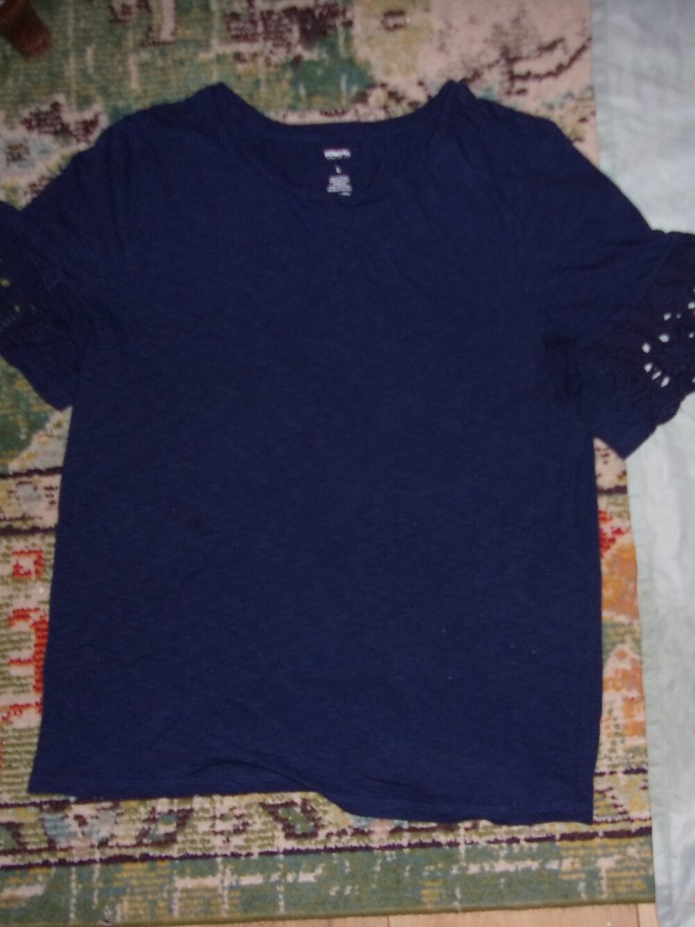 Sonoma  size   large womens tee shirt blue t blouse - Picture 2 of 5